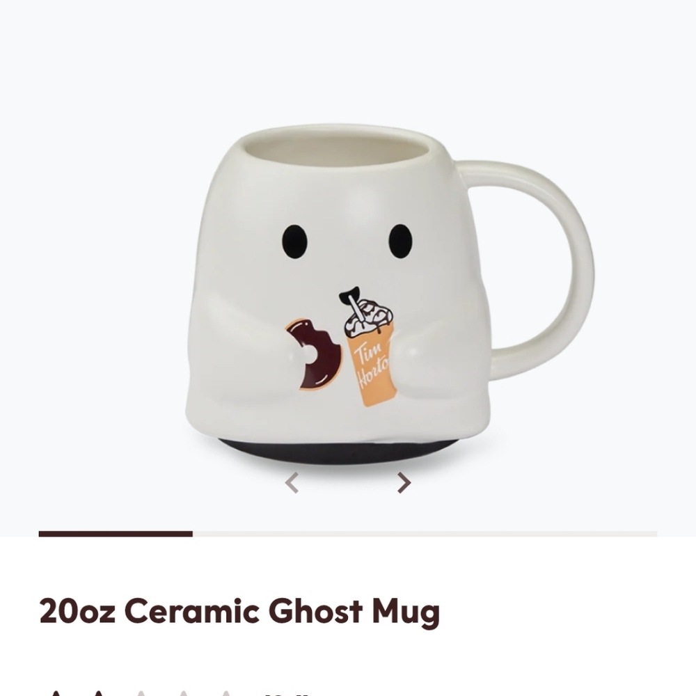 Tim Hortons Ceramic Ghost Mug Color Changing